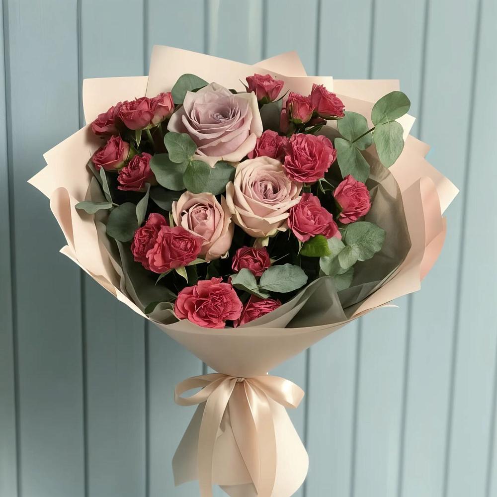 Букет цветов из: Гвоздики и Розы в Тайшете