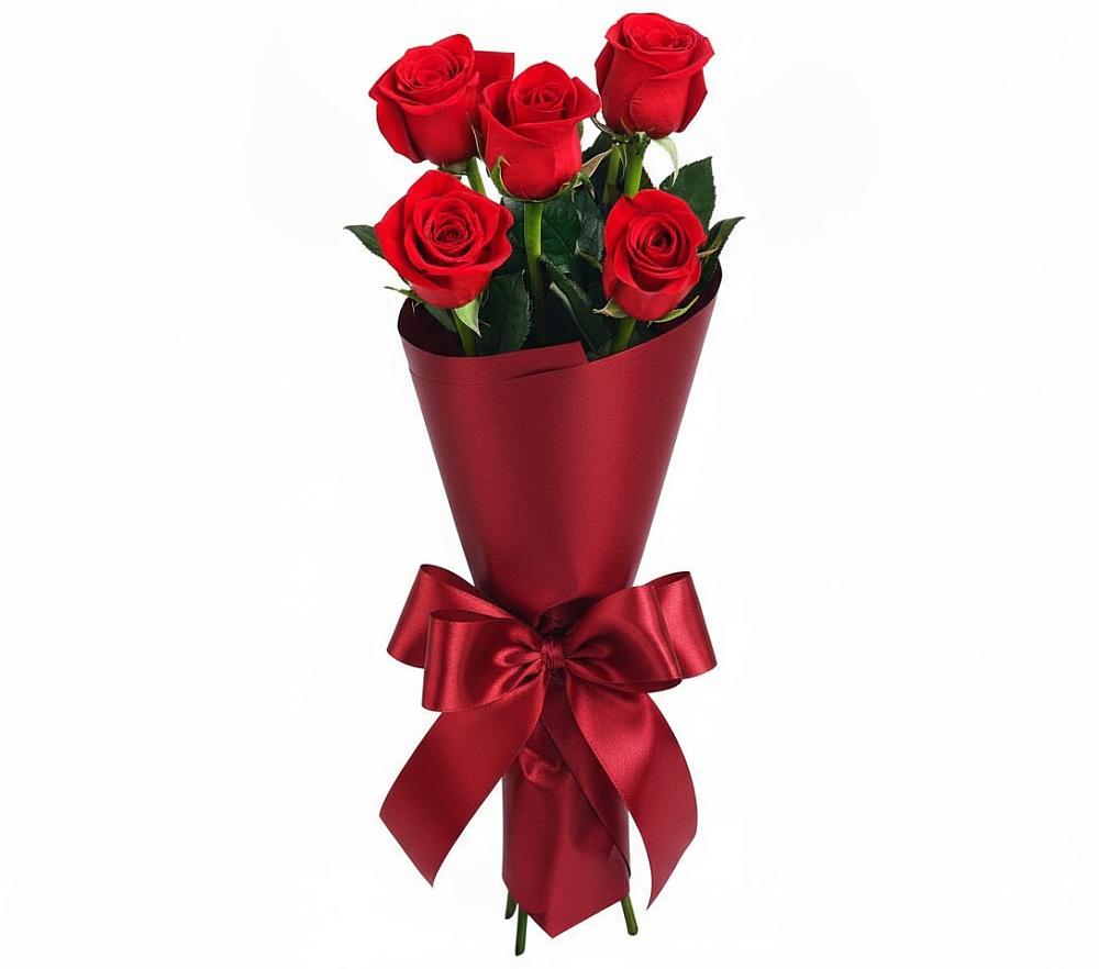 Букет 5 Красных роз Эдлесс Лав в Тайшете