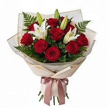 Букет цветов из:  Лилии и Розы в Тайшете