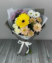 Букет цветов из:  Розы, Герберы и Хризантемы в Тайшете