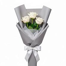 Букет 3 белые розы #REPLACE_PRED# Тайшете