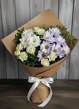 Букет цветов из:  Хризантемы и Розы в Тайшете