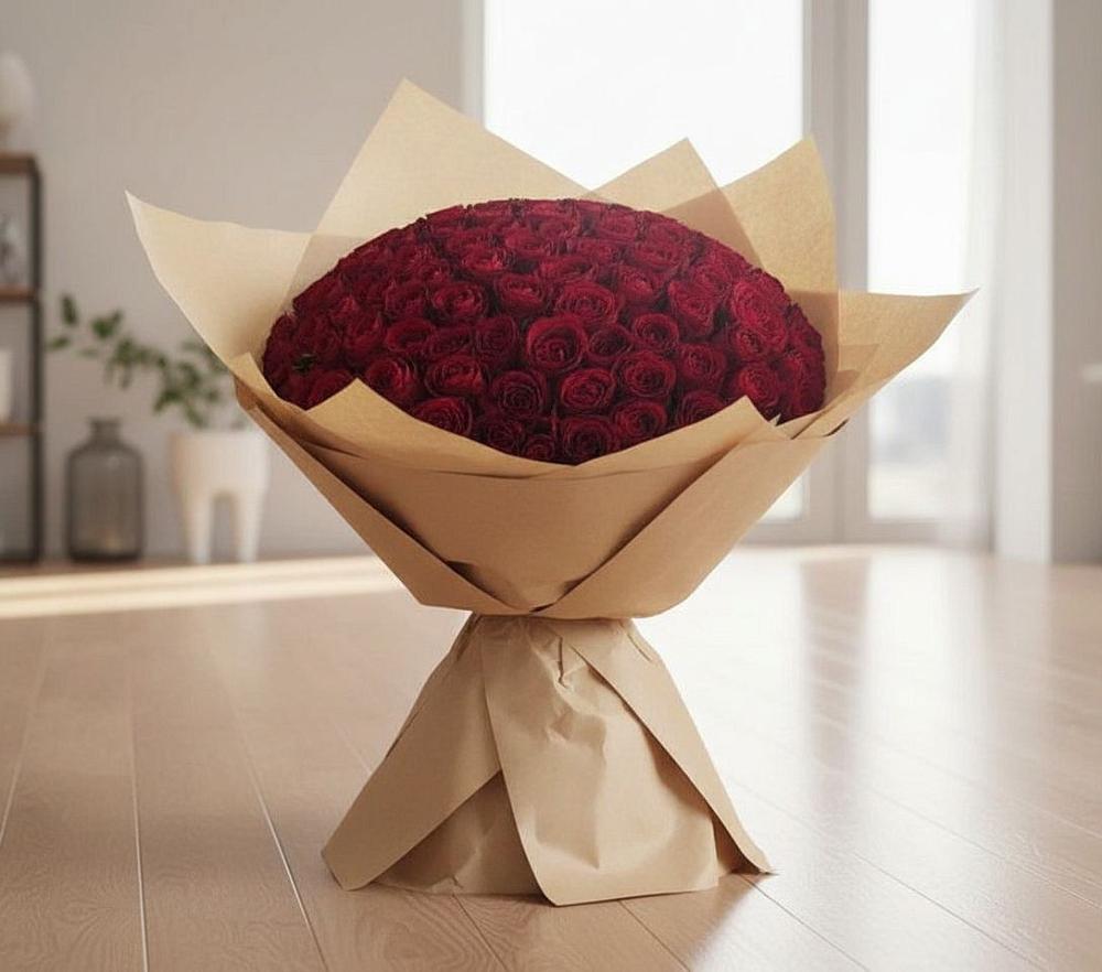 Букет 101 Красная роза в Тайшете