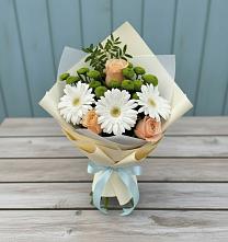 Букет цветов из:  Герберы, Розы и Хризантемы #REPLACE_PRED# Тайшете
